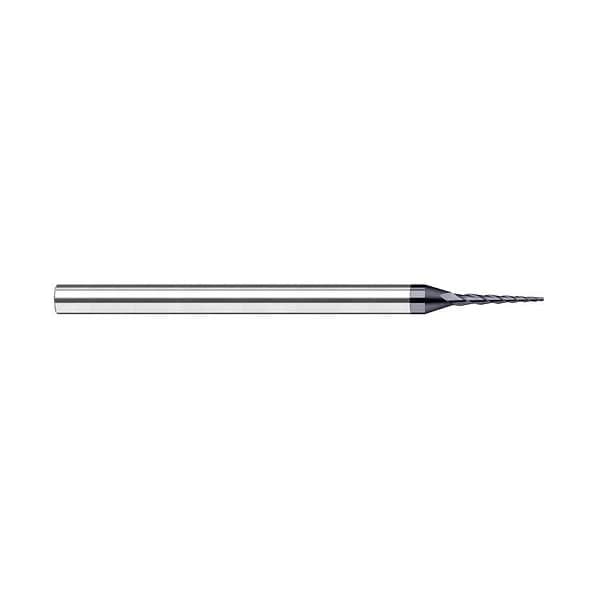 0.0300 in. Cutter dia. x 0.3000 in.  Carbide Tapered Ball End Mill, 4 Flutes, AlTiN Nano Coated